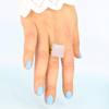 Silver ring with delicate pink opalite