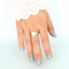 Silver ring with pearl