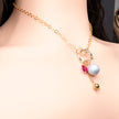 Gold-filled necklace with pendant set