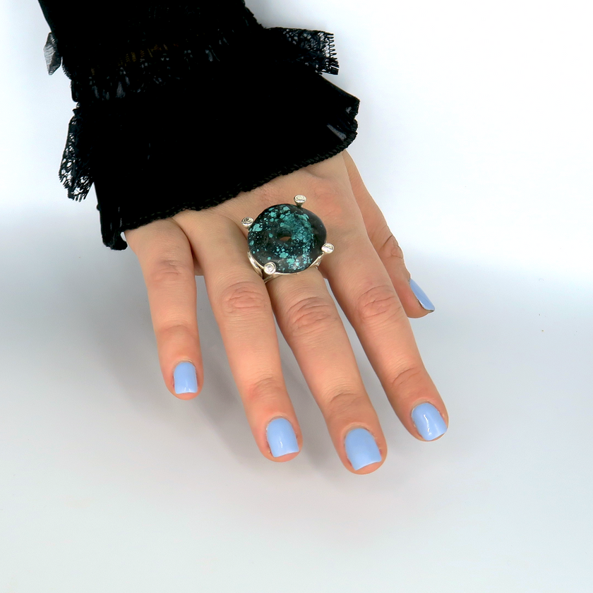 טבעת כסף עם טורקיז