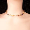 Multicolor pearl necklace