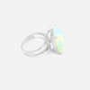 Серебряное кольцо с белым опалитом
