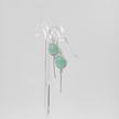 עגילים תלוים מכסף עם אופליט Apple Green