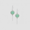 עגילים תלוים מכסף עם אופליט Apple Green