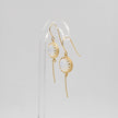 Dangling silver earrings with moon stone opalite
