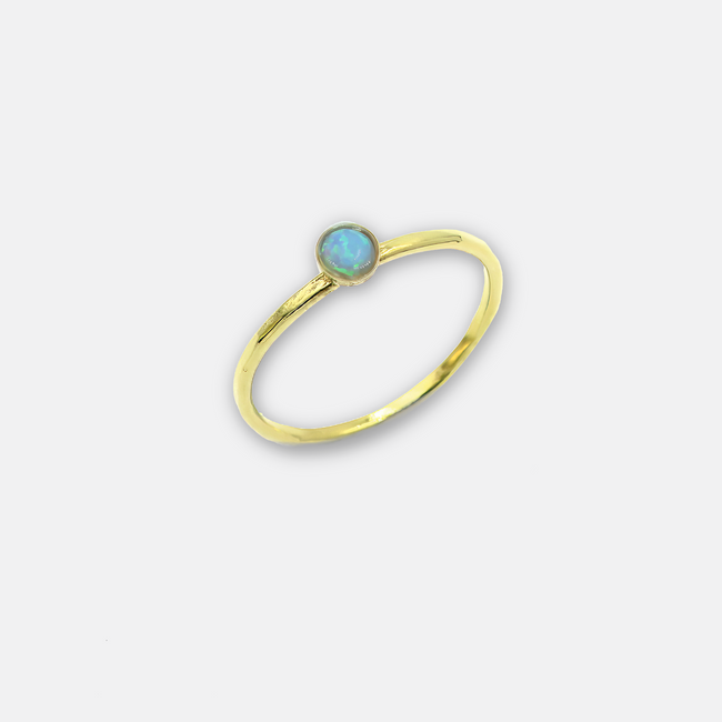 Gold-filled ring with opal