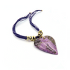 Stichtite& Leather Necklace with Silver 925 accesories