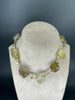 Silver necklace with topaz and citrine stones