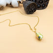 Necklace with colorful bead pendant