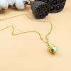 Necklace with colorful bead pendant