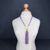 Silver necklace with amethyst stones