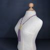 Silver necklace with amethyst stones