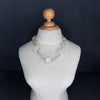 Silver necklace with white quartz