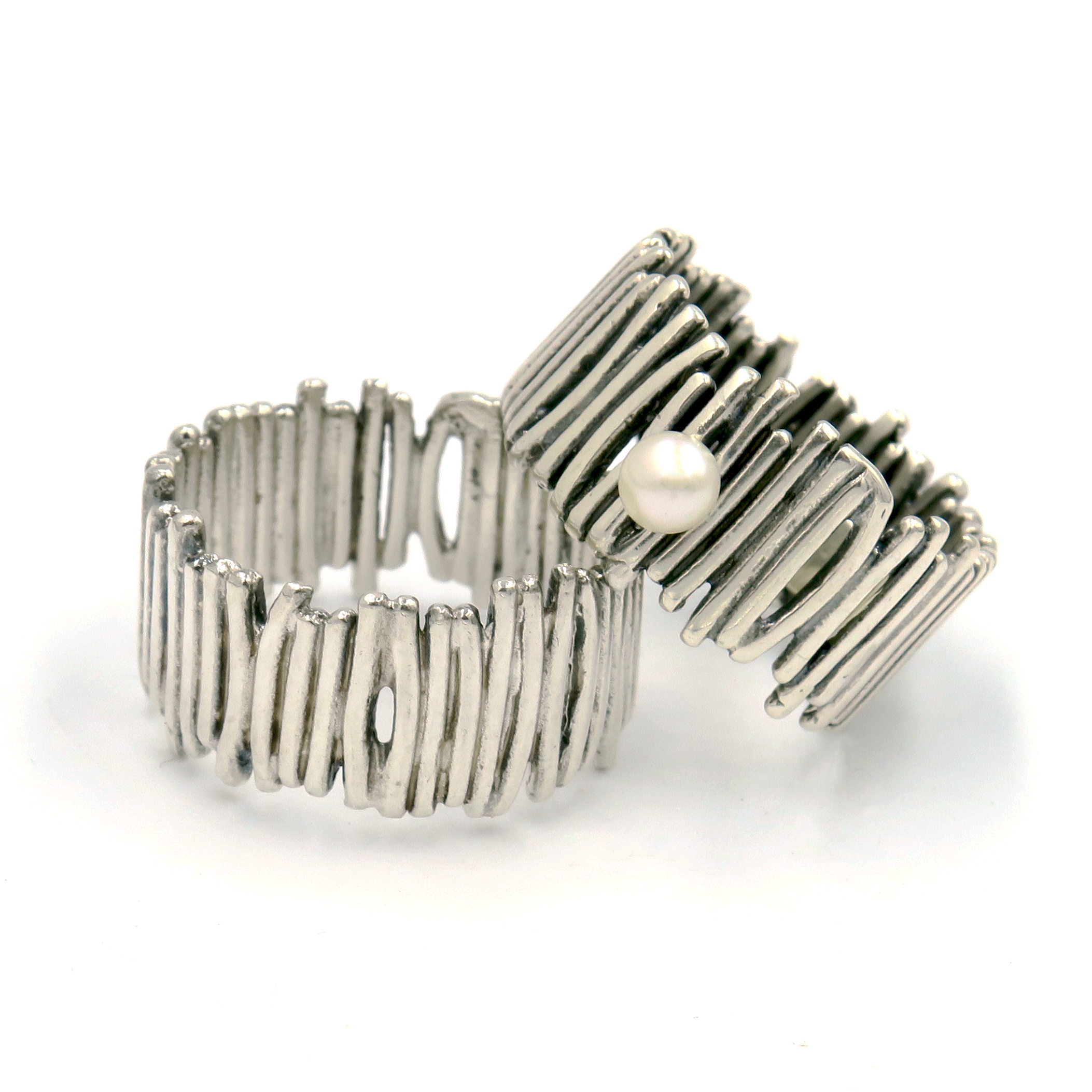 טבעת כסף עם פנינה Nomad Spirit