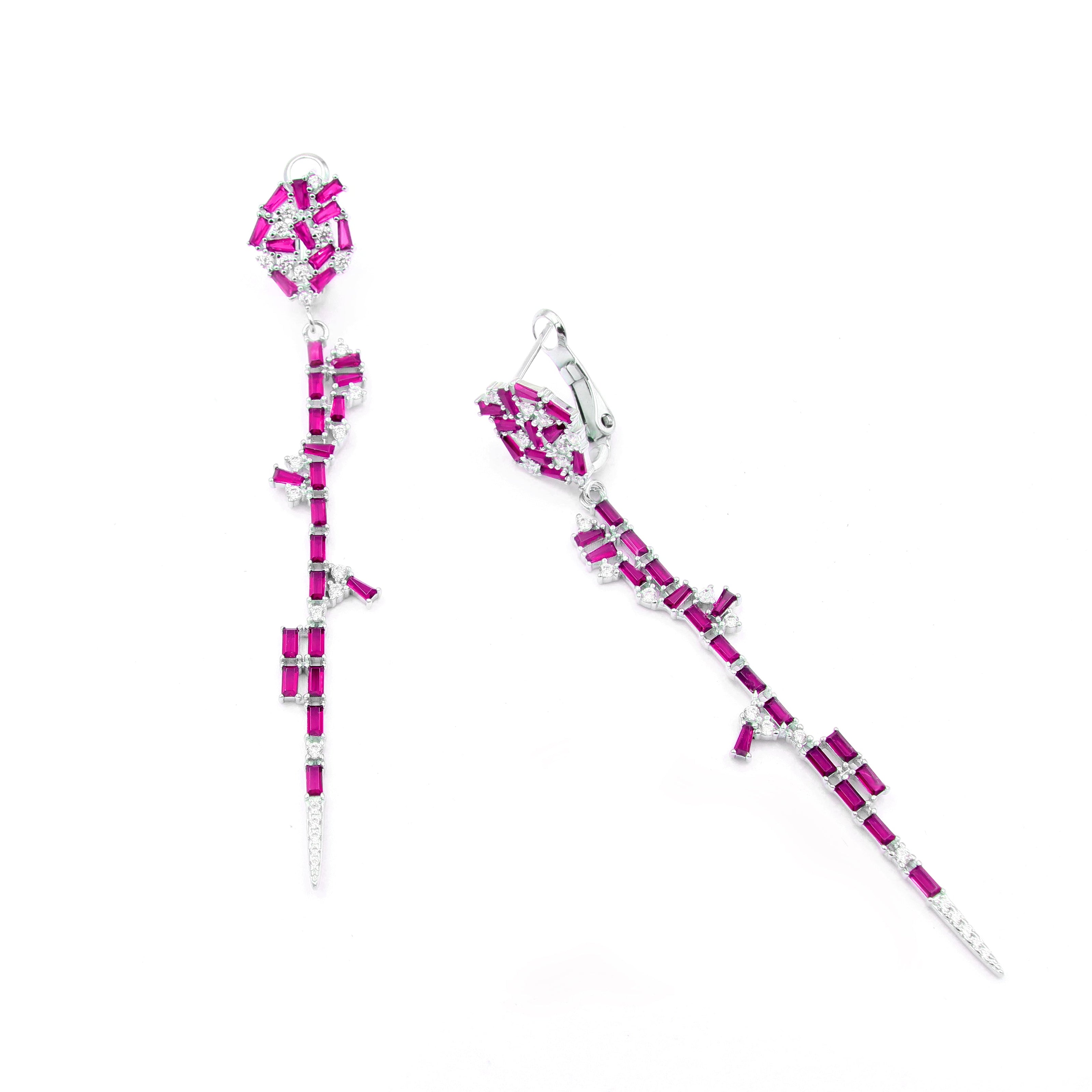 עגילי כסף ארוכים לנשים עם קריסטלים נוצצים בגווני רובי אדום עמוק – תכשיט יוקרתי שמשדר נשיות, עוצמה ואלגנטיות, מושלם לערב, אירועים וחגיגות.
#עגילי_כסף_יוקרתיים #קריסטלים_רובי #תכשיטי_ערב #עגילים_אדומים #תכשיטים_לאישה #תכשיטי_יוקרה