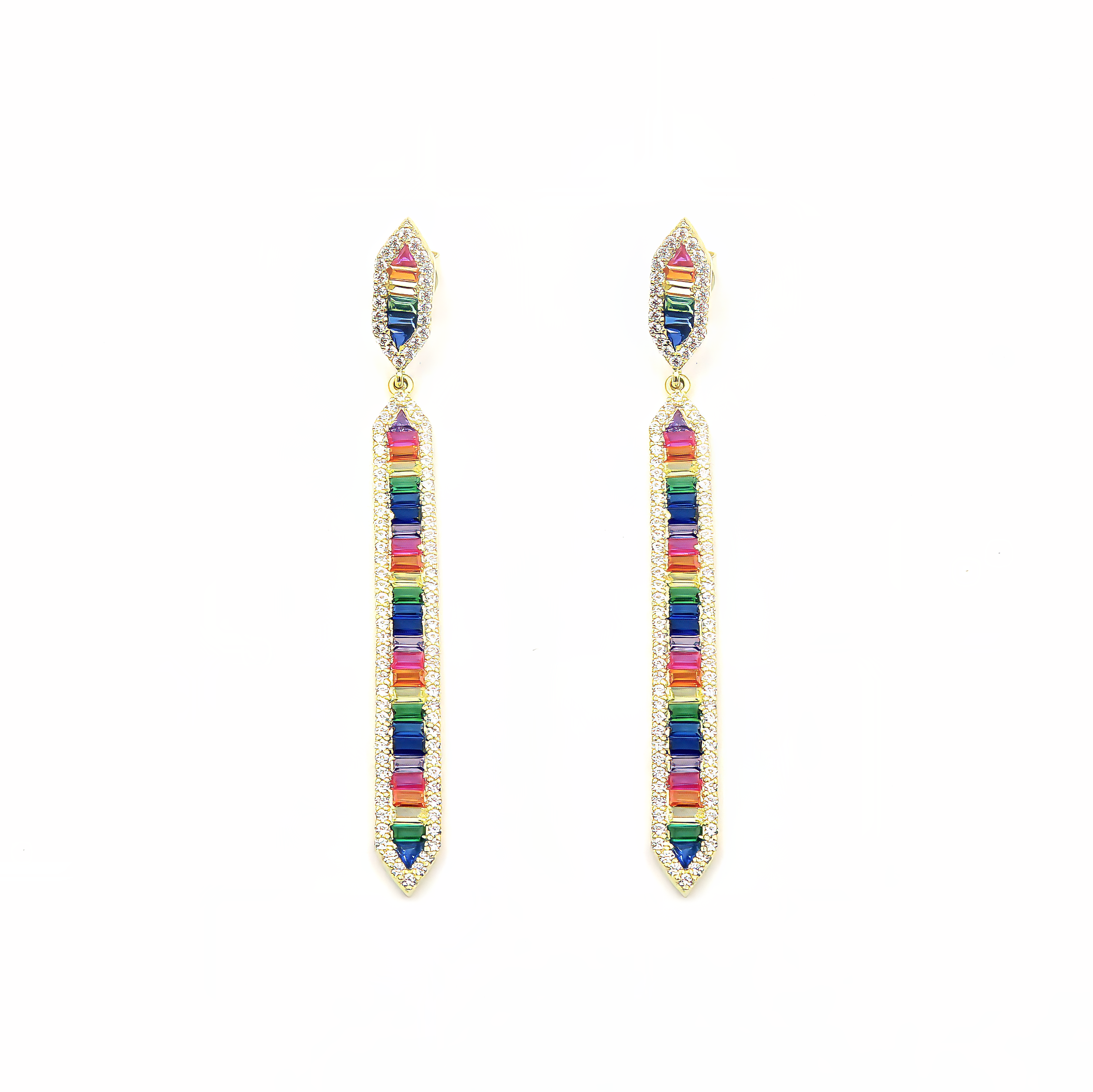 עגילי ערב עדינים באורך בינוני, עשויים כסף סטרלינג 925 בציפוי זהב מבריק, עם שיבוץ קריסטלים נוצצים בגווני מולטיקולור – ורוד, ירוק, כחול וזהב. עיצוב יוקרתי עם טאץ' צבעוני ואצילי, שמתאים לאירועים חגיגיים או כל הופעה שצריך בה קצת קסם וסטייל.
#עגילי_ערב #תכשיטים_בציפוי_זהב #מולטיקולור_נוצץ #עגילים_יוקרתיים #תכשיטים_עדינים #סטייל_נשי #תכשיטי_זהב_וצבע