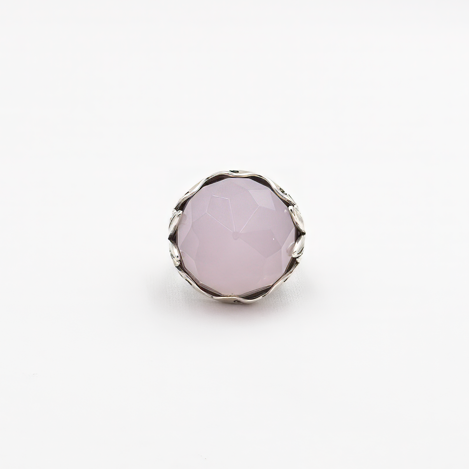 A special silver ring with a pink opalite