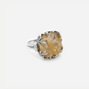 Silver ring and hairy Venus stone (rutile quartz)