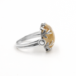 Silver ring and hairy Venus stone (rutile quartz)