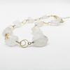 Silver necklace with white quartz