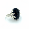 Silver ring with aventurine