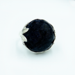 Silver ring with aventurine