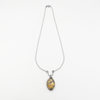 Silver necklace with jasper picture