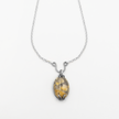 Silver necklace with jasper picture