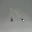 14k gold earrings with garnet