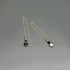 14k gold earrings with garnet