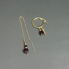 14k gold earrings with garnet
