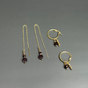 14k gold earrings with garnet