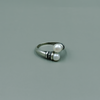 Silver ring with pearl