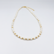 Delicate white pearl necklace