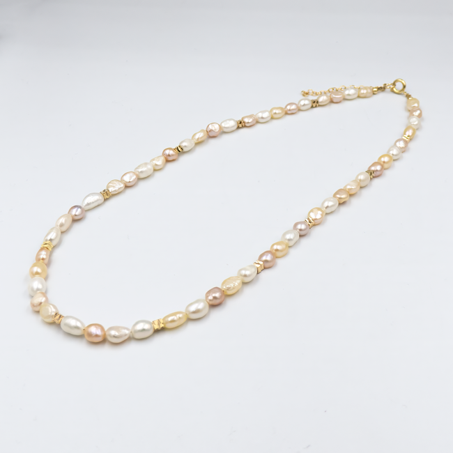 Pink pearl necklace