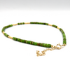 Delicate green jasper necklace