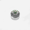 Silver ring with green agate