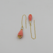 Necklace earrings with coral