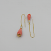 Necklace earrings with coral