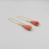 Necklace earrings with coral