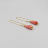 Necklace earrings with coral