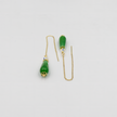 Green cake chain earrings