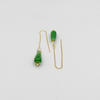 Green cake chain earrings