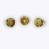 Silver ring with yellow agate stone