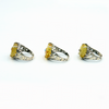 Silver ring with yellow agate stone