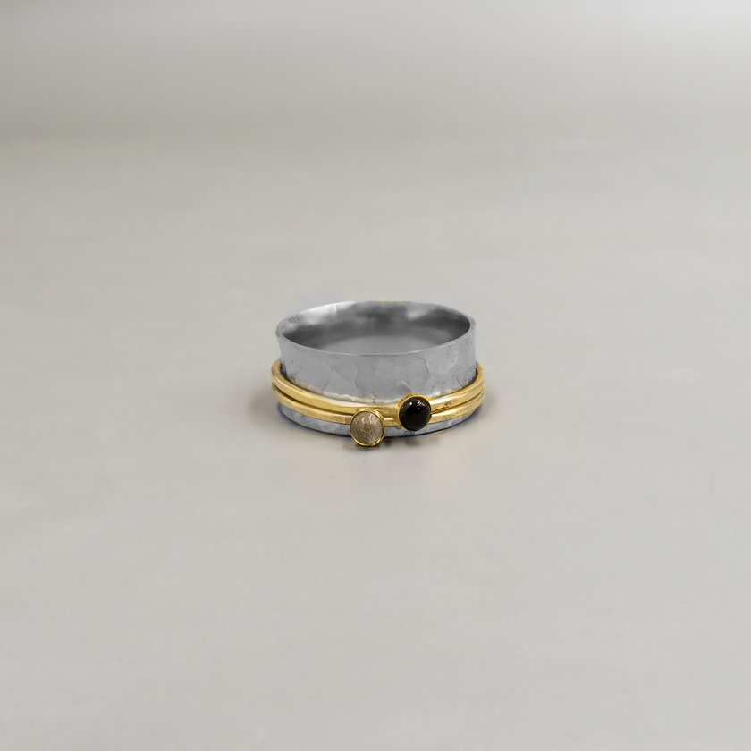 טבעת גולדפילד אוניקס ולברדורייט