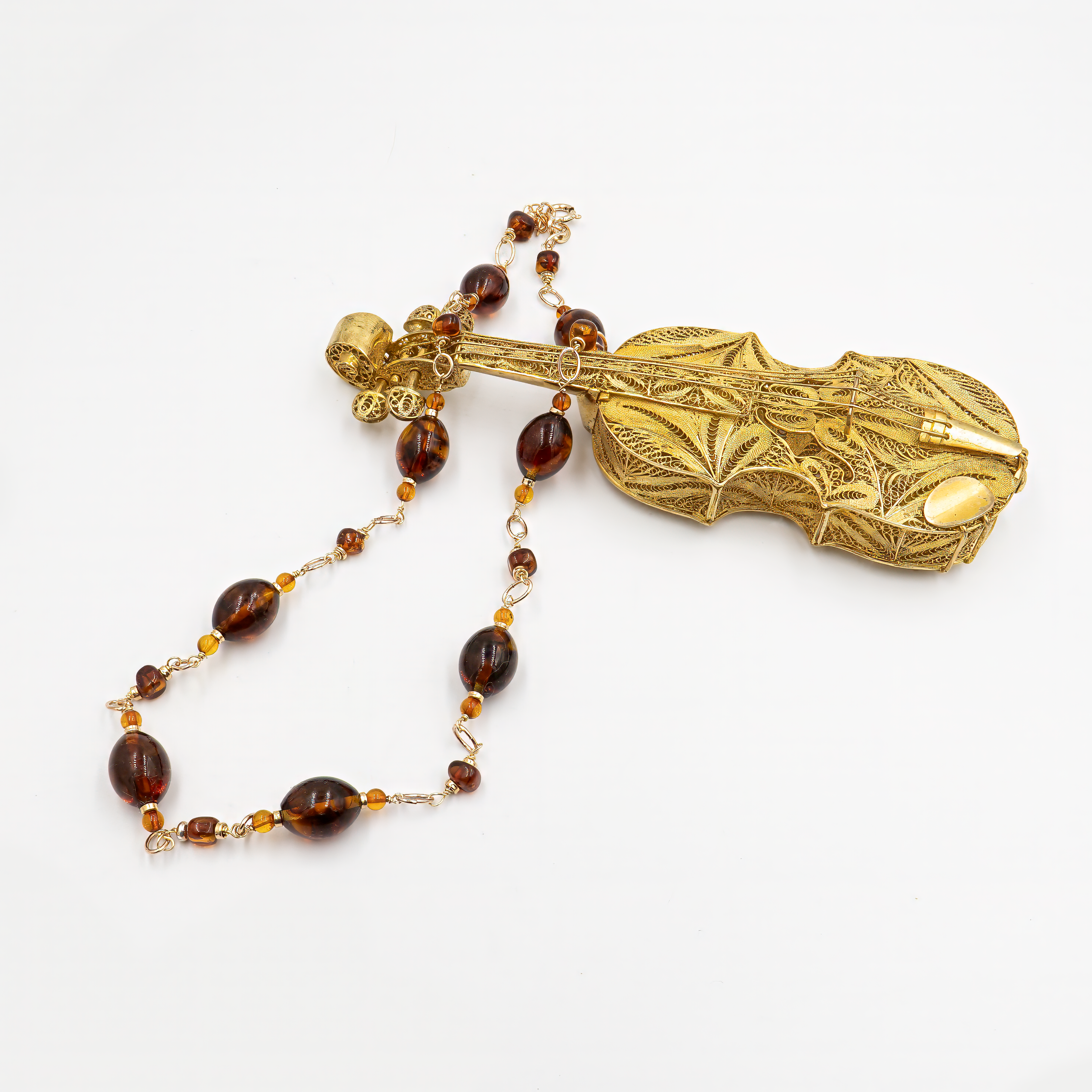 שרשרת ענבר דבש