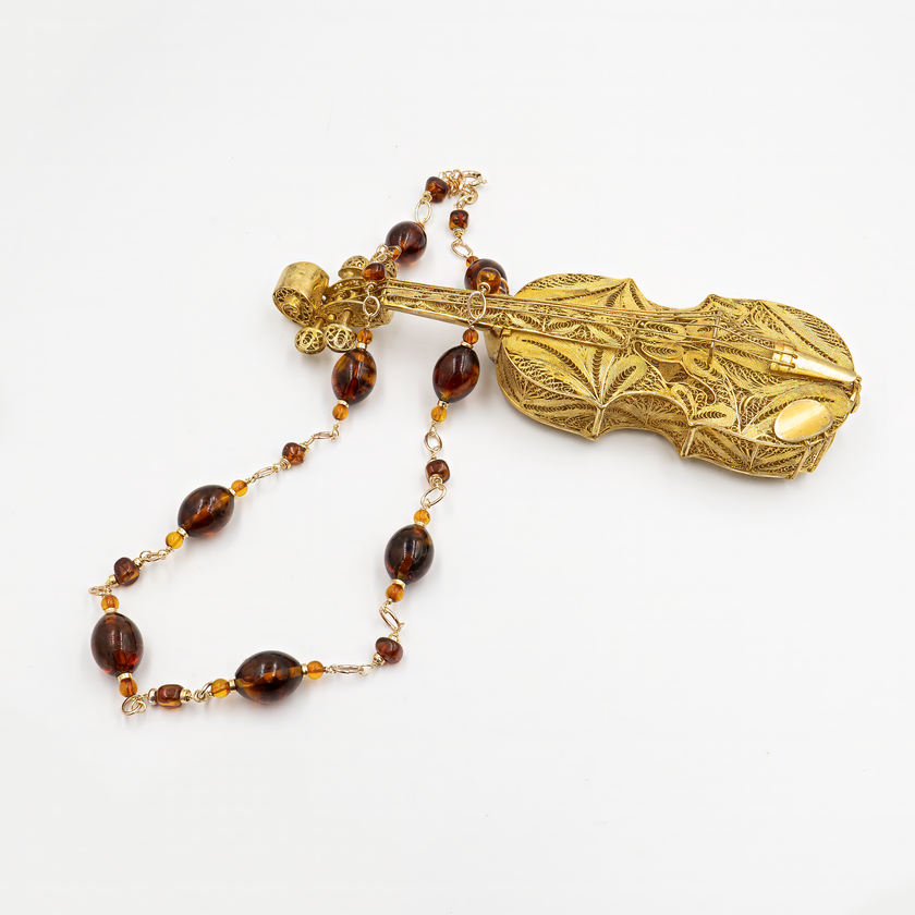 שרשרת ענבר דבש