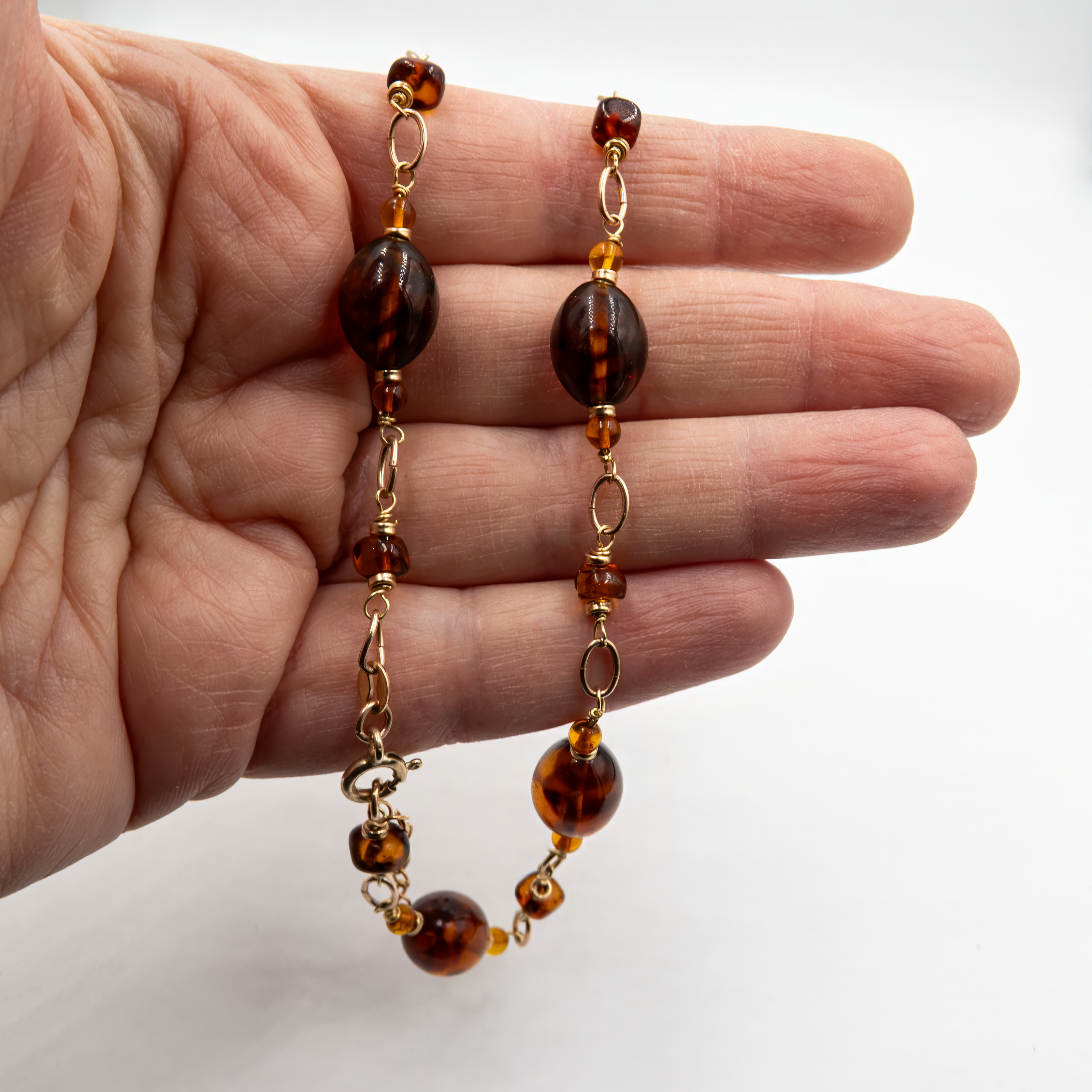 שרשרת ענבר דבש