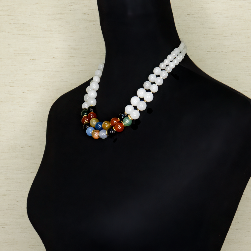 שרשרת אבני חן מוליטיקולור